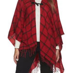 CHAPS  Windowpane Red Plaid Shawl Photo 0