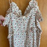 Chic Cream‎ Floral Midi Dress White Size 38 Photo 9