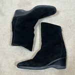 Aquatalia Suede Back Zip Wedge Short Boots Size 10 Photo 1