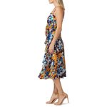 Prabal Gurung Collective Ochre Formal Side Ruffle Midi Dress Women's Size 6 Blue Photo 2