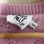 Princess Polly  Women's Pointelle Lyric Cropped Sweater V-Neck Cardigan  Size S/M Photo 1