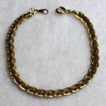 Source Unknown Fashionable Braided Gold Tone  Chain 7" Retro Y2k Unisex Casual Bracelet Photo 0