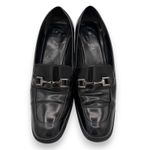 Gucci  Black Horsebit Leather Loafers Sz 8 Square Toe Classic Luxury Italy Heel Photo 1