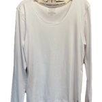 Lucky Brand White Round Neck Long Sleeve Top Size XL Soft Logo Photo 0