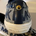 Michael Kors Michael  Keaton Slip On Signature Logo Sneakers Navy Blue White 6.5 Photo 5
