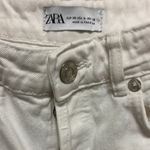 ZARA White Straight Leg Jeans High-Waisted Photo 1