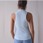 Urban Outfitters  Blue Party Girl Cotton- Blend Button Down Sleevless Shirt Photo 1