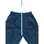 Free People  dark gray pinstripe trouser pull on pants zip pockets XS Photo 4