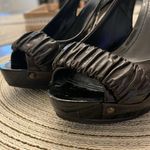 Burberry Patent Leather Slingback Pumps Italian Size 36 1/2 High Heel Photo 6