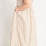 Old Navy NWT Cotton-Poplin Cami Yellow Gingham Maxi Swing Dress Womens Small Photo 1