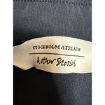 & Other Stories & Other Stories Navy Blue Short Sleeve Button Down Tunic Mini Shirt Dress Size 4 Photo 2