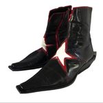 GOFFREDO FANTINI MATERIA PRIMA BLACK, RED AND WHITE STAR DESIGN BOOTS (36) Black Size 5 Photo 10