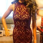 Love, Fire Formal cocktail dress size small petite maroon Photo 4