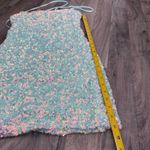 Windsor  sequin sparkly iridescent blue prom homecoming mini dress Photo 4