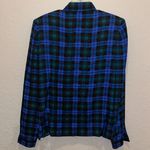 Carlisle Vintage Silk Plaid Blouse with shoulder pads Photo 4