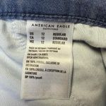 American Eagle Blue Wide Leg Trousers Womens 12 High Rise Lyocell Pants Boho Photo 7