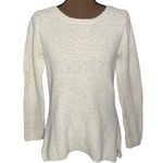 L.L. bean mixed stitch Crewneck oatmeal nubby textured sweater size M White Size M Photo 0