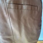 Baccini Brown Faux Leather + Fur Trim Coat Photo 2