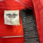 Harley Davidson Harley-Davidson Women’s Full Zip Red Orange Lightweight Knit Jacket Size Small Photo 1