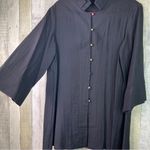 (Flawed Button Broken)Fridaze Linen Redefined Black Linen Shirt Jacket Size XL Photo 1