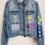 Forever 21  customised Taylor Swift inspired denim concert jacket beaded S Photo 0