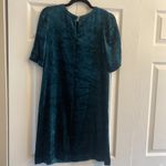 J Jill‎ Womens XS Blue Green Velour Whimsygoth Fairy Grunge Velvet Witchy Dress Photo 3