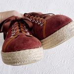 Celtic & Co • Luxe Espadrille Pumps sneaker platform rust suede leather jute Brown Size 9 Photo 6