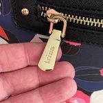 Trina Turk  Narcissus Tote NWT Double Handled Shoulder Strap Navy Pink Floral Lux Photo 5