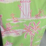 Lilly Pulitzer Size S Vintage Crop Pants Cabana Banana Stretch Green Pink Resort Photo 5