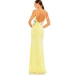 Mac Duggal  multi color floral beaded cami gown in buttercup NEW Photo 1