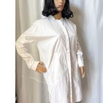 Anthropologie Antropologie CAARA Boyfriend Shirt Dress white 100% cotton oversized XS Photo 2