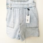 We Wore What NWT  Denim Slit Short Overalls XS Photo 2