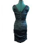 Elie Tahari  Jewel Green Satin Mini Dress Photo 2