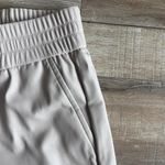 Karl Lagerfeld Karl Lagerfield Faux Leather Biege Shorts Photo 3