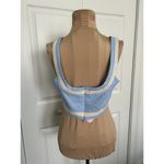 Avec Les Filles  Linen Blend Crop Tank Top Ice Blue Size S Photo 2