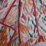 Chico's GOLD METALLIC FINISH CATS EYE PRINT LINEN BLEND OPEN FRONT JACKET 2 Photo 6