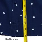 Sézane Sezane Ann 100% Silk Blouse Polka Dot Button Down Top Navy Luxury US 4 FR 36 Photo 9