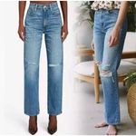 Slvrlake London Jeans SZ 24 NWT Shakedown Straight Leg Distress Denim High Waist Blue Photo 1