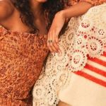 Free People  Apricot Combo Floral Smock It To Me Mini Dress Size M NWOT Photo 5