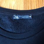 ZARA  cropped black sweatshirt size medium Photo 2