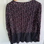 J.Jill Floral Black and Pink Long Sleeve Dark Casual Work Blouse Size undefined Photo 3
