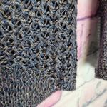 Helmut Lang  100% LINEN KNIT MARLED NAVY TAN HI LOW V NECK TUNIC SWEATER SMALL Photo 12