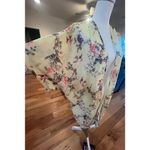 Live 4 Truth  SHEER kimono YELLOW FLORAL SWIM COVER WOMENS ONE SIZE Photo 7