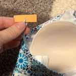 Kona Sol New  Blue Design Floral Bikini Top Size Medium NWT Photo 2