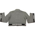True Religion Woman's Track Jacket Crop Full Zip Size Spell Out Stripe Medium Photo 2