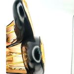 Gucci  Black Leather and Neutral Snakeskin Block Heel Pumps size 37 Photo 7