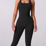 Women workout two piece set Black Photo 6