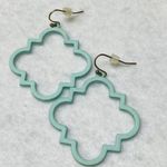 Earrings Two Pair Dangle Hook Pierced Shade of Blue, Teal, Pale Green Subjective Photo 5