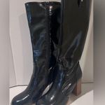 Leila Stone Vegan Black Patent Leather Cynira Knee Photo 1