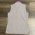 EP New York Women's Sleeveless Purple Striped Polo Golf Top Medium Photo 5